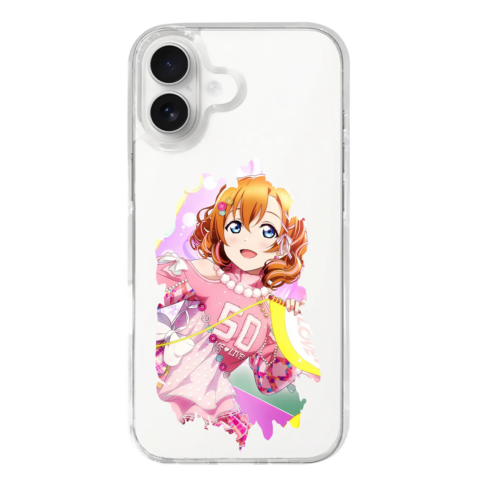 Love Live! グッズ,高坂穂乃果 - iPhone 17シリーズ 透明スマホケース – 薄型・耐衝撃・精密フィット保護カバー